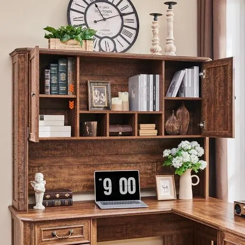 Farmhouse L-Shaped Executive Desk, 59" in Reclaimed Barnwood