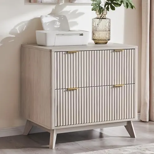 Modular Fluted Sideboard, 31.8" in Alder White